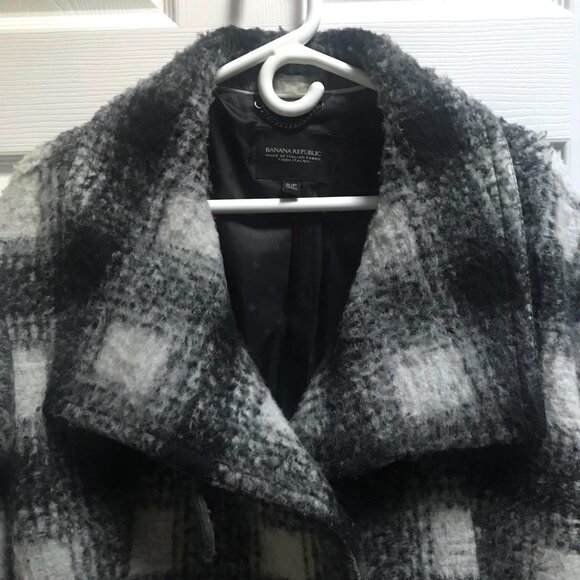 VIDEO - Classic Banana Republic Wool Jacket Black & White - Picture 4 of 9